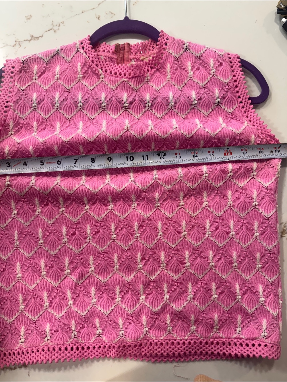 Vintage Sleeveless Pink Knit Shell Top - Picture 4 of 5